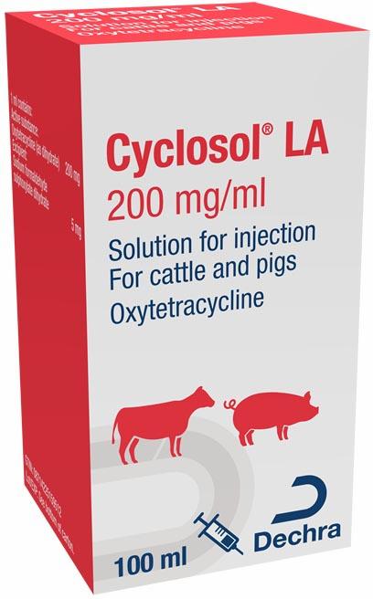Cyclosol LA 200 mg/ml solution for injection