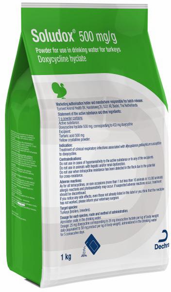 500 mg/g Powder for use in drinking water for turkeys